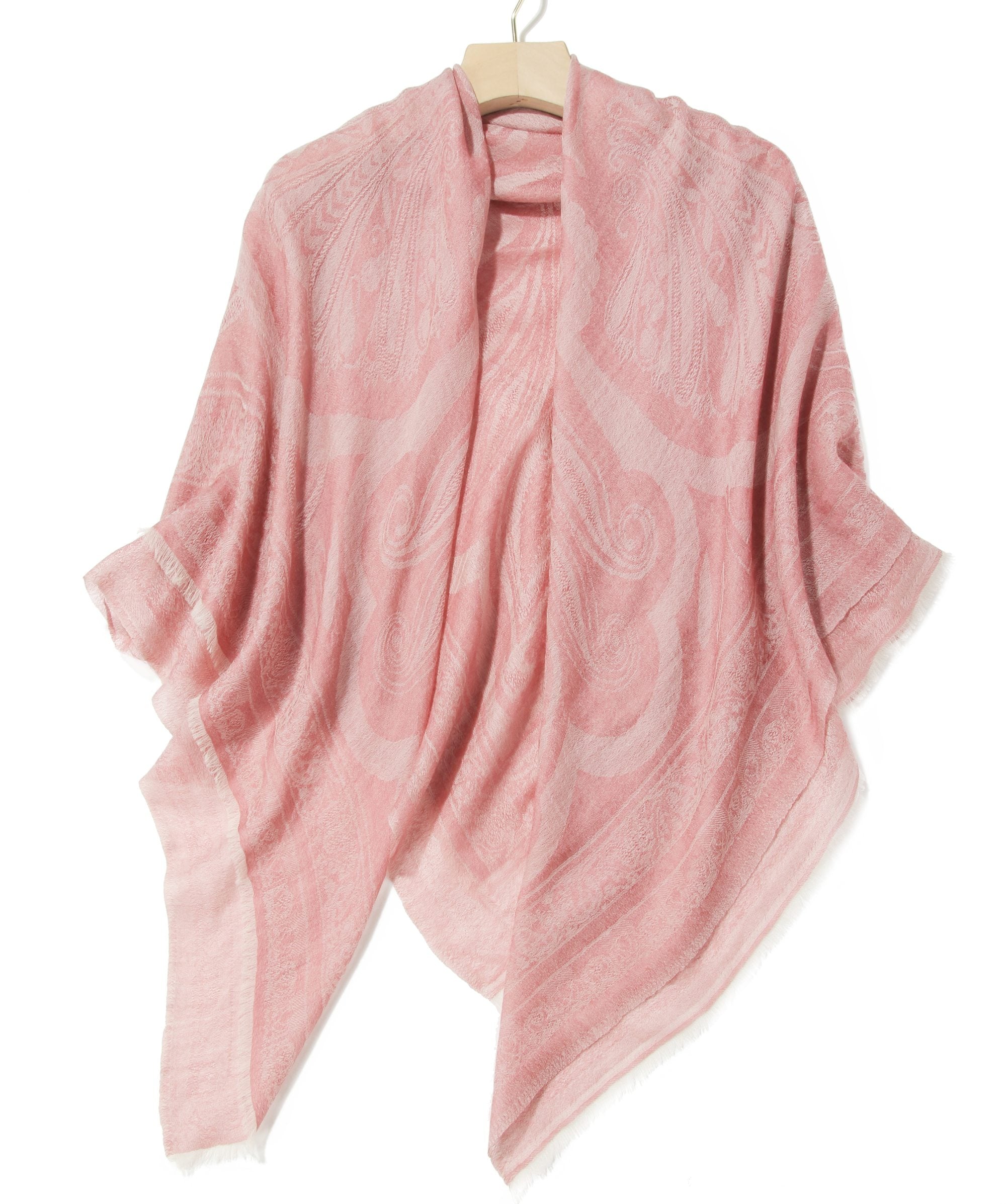 100% cashmere soft pink scarf