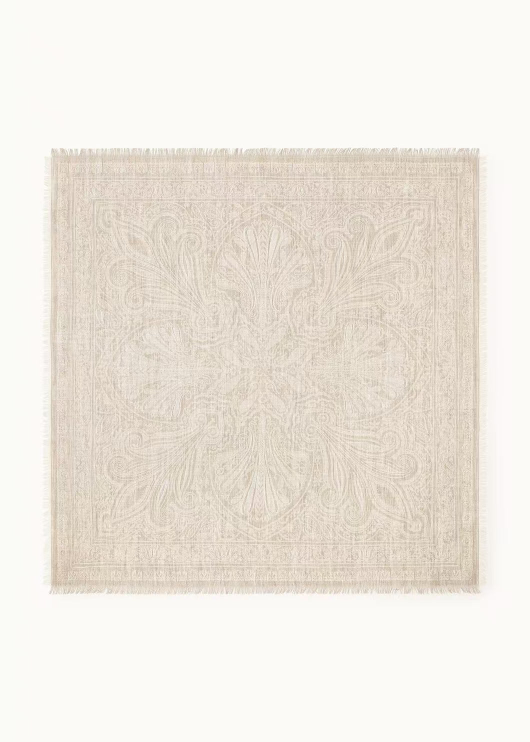 100%cashmere white scarf