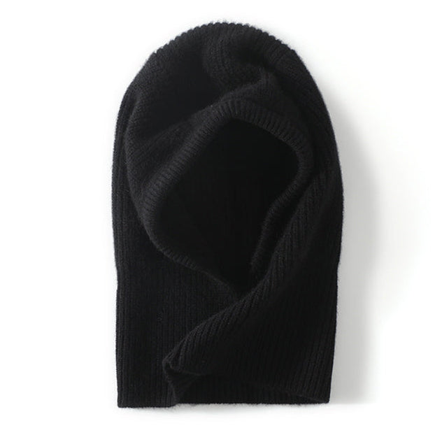 100% cashmere soft black beanie