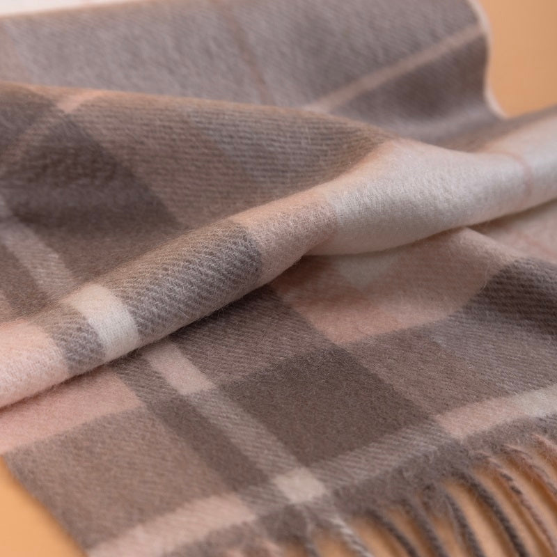 100% Cashmere Plaid Scarf