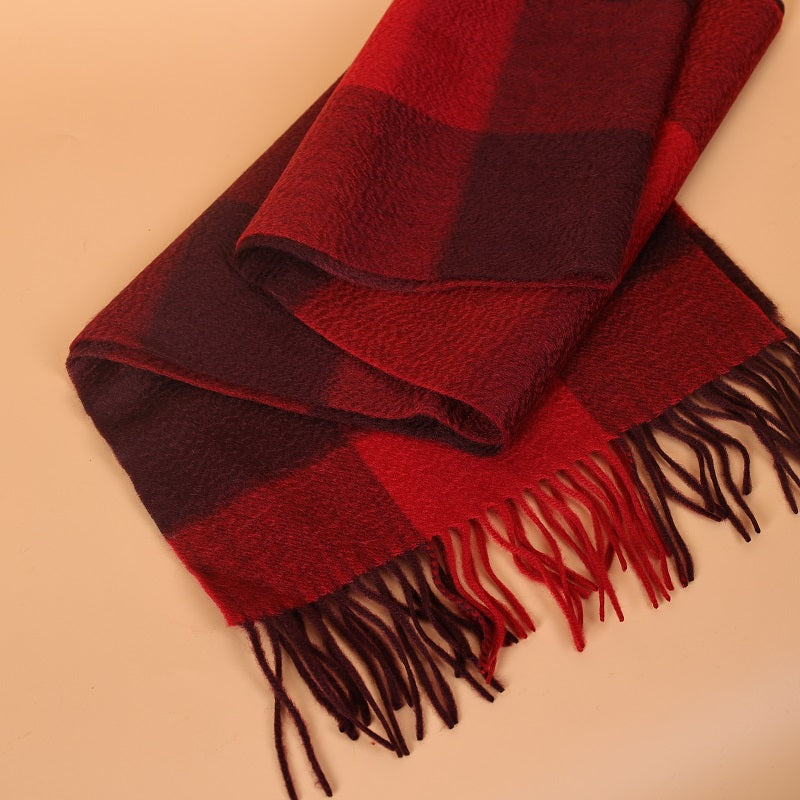 100% Cashmere Plaid Scarf