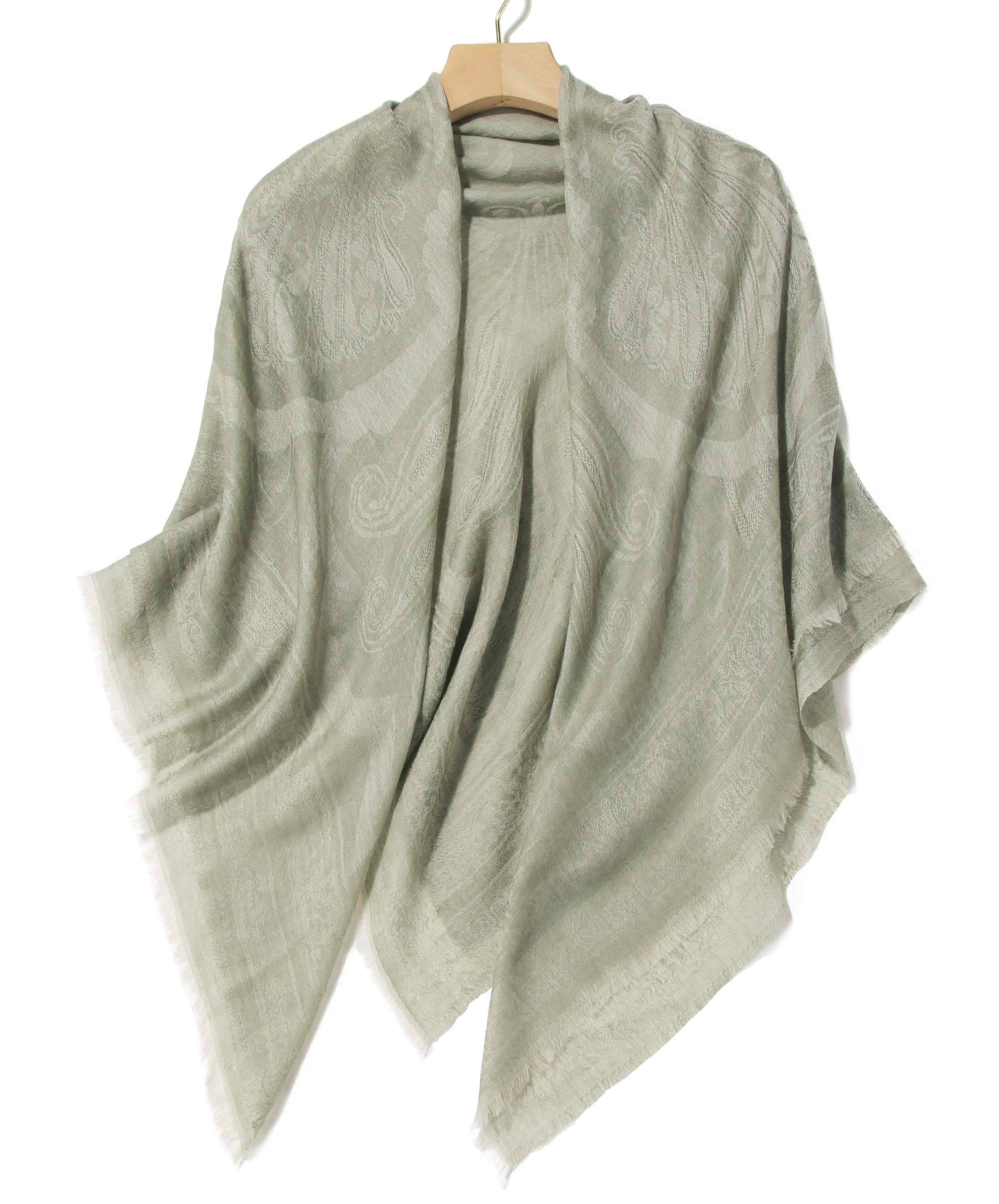 100% cashmere forest green scarf