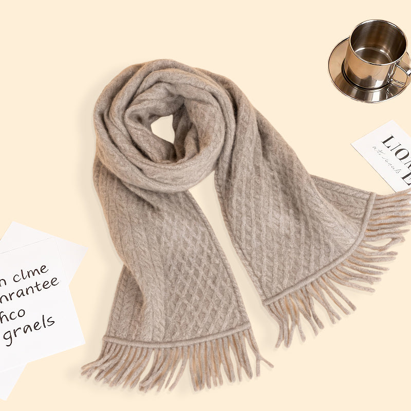 100% Cashmere Knit Scarf
