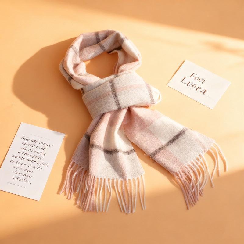 100% Cashmere Plaid Scarf