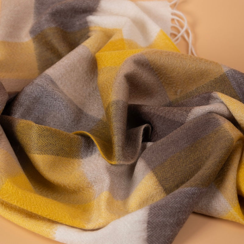 100% Cashmere Plaid Scarf