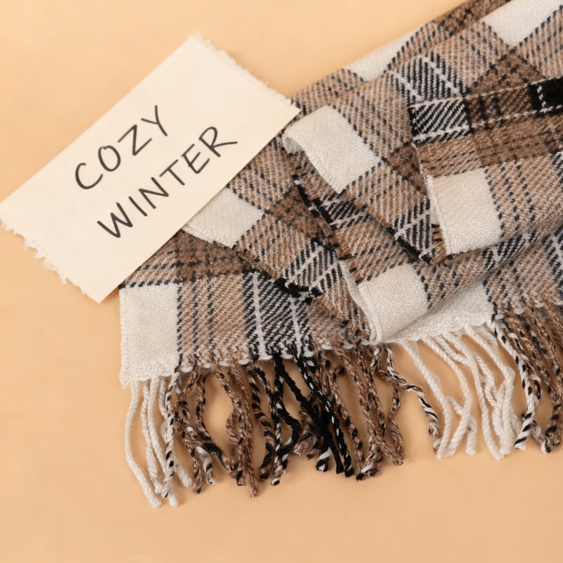 100% Wool Plaid Scarf