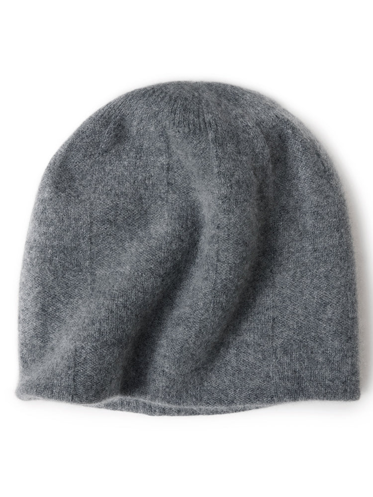 100% Cashmere Beanie Hat