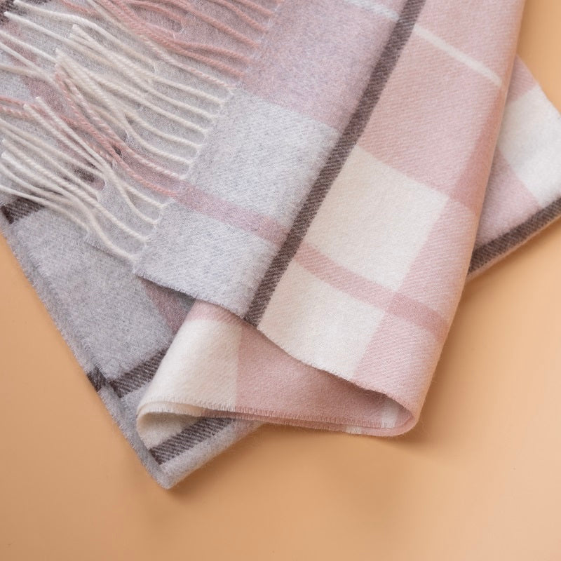 100% Cashmere Plaid Scarf