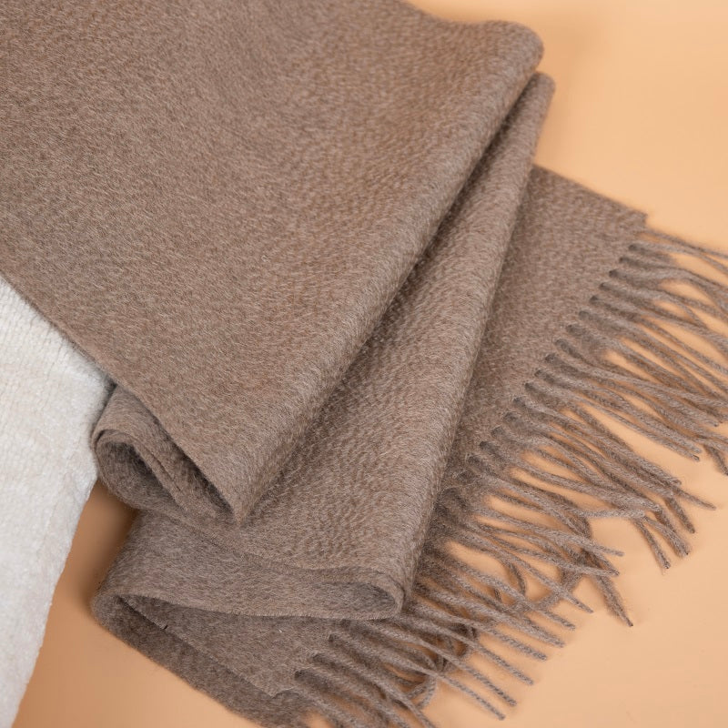 100% Cashmere Solid-Color Scarf