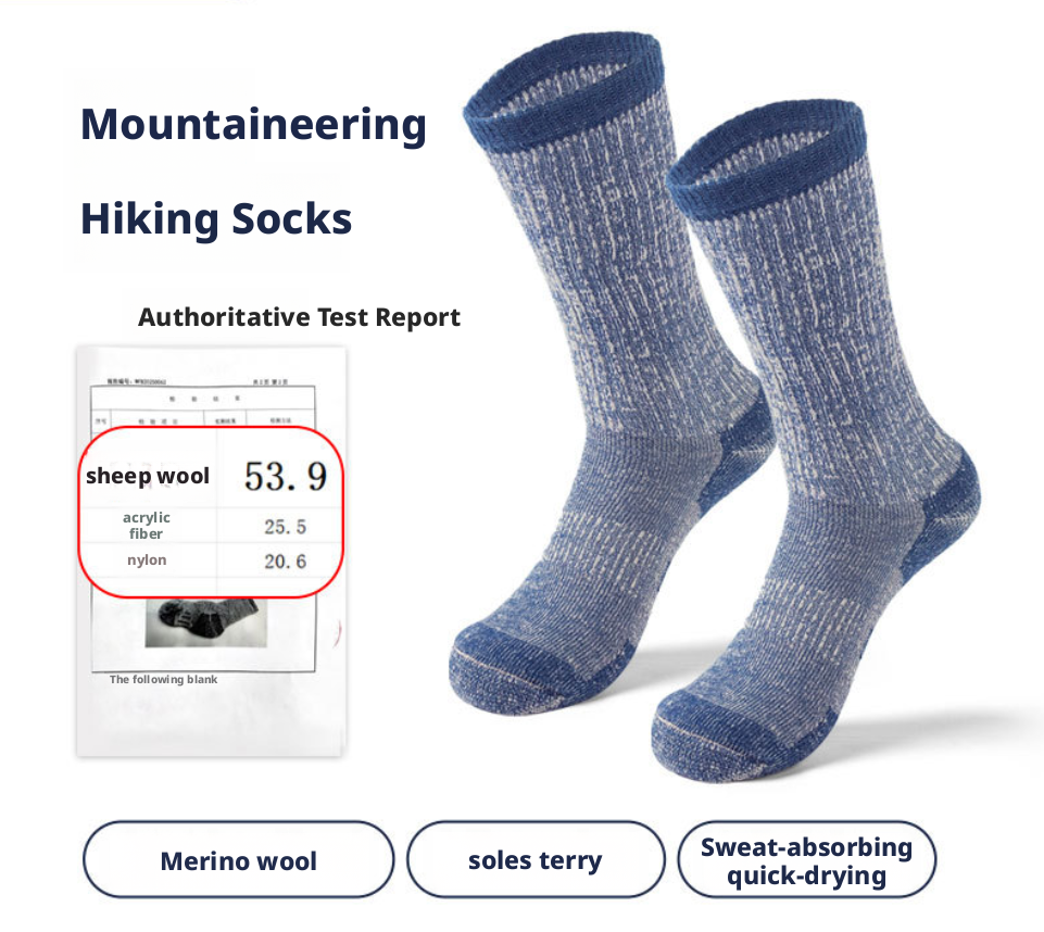 Navy Blue Woolen Socks