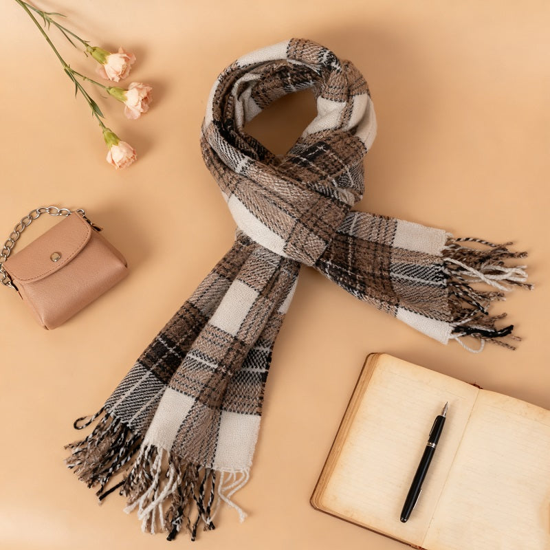 100% Wool Plaid Scarf