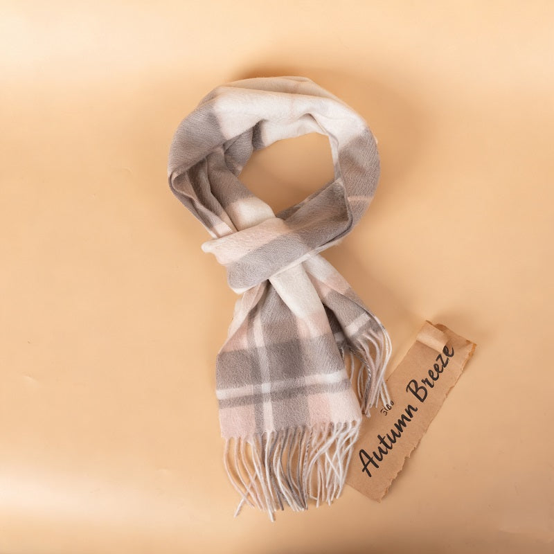 100% Cashmere Plaid Scarf